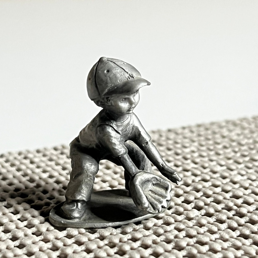 Hudson Pewter Wilson Baseball Boy Fielder‎ Miniature Figurine 680 Vintage Sports